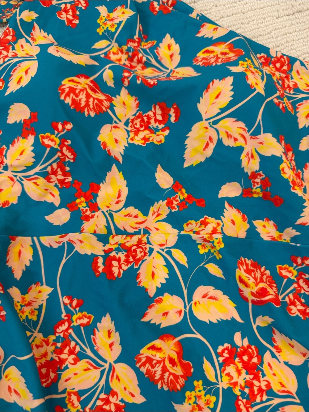 Women’s Summersalt Teal Floral One-Piece Swimsuit with One Shoudler Tie size 6 - Picture 2 of 5